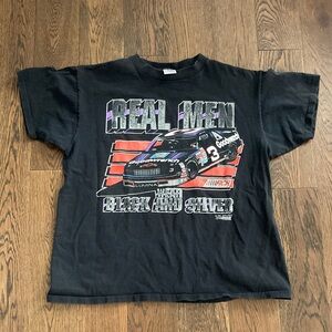 Vintage Dale Earnhardt Real Men Wear Black and Silver T-shirt